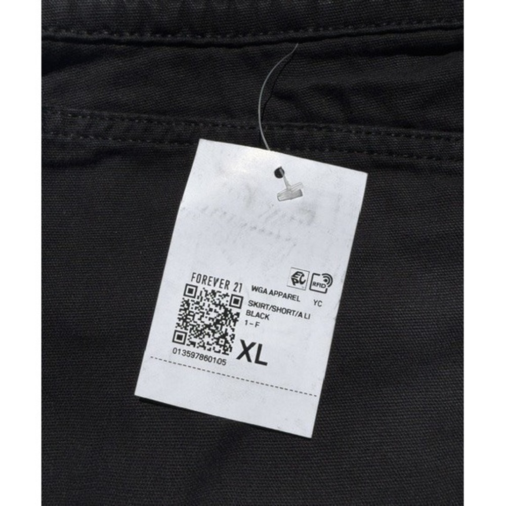 Forever 21 Skirt Size XL Womens Black Utility Cargo Pockets Mini Y2K 100% Cotton - Picture 7 of 12